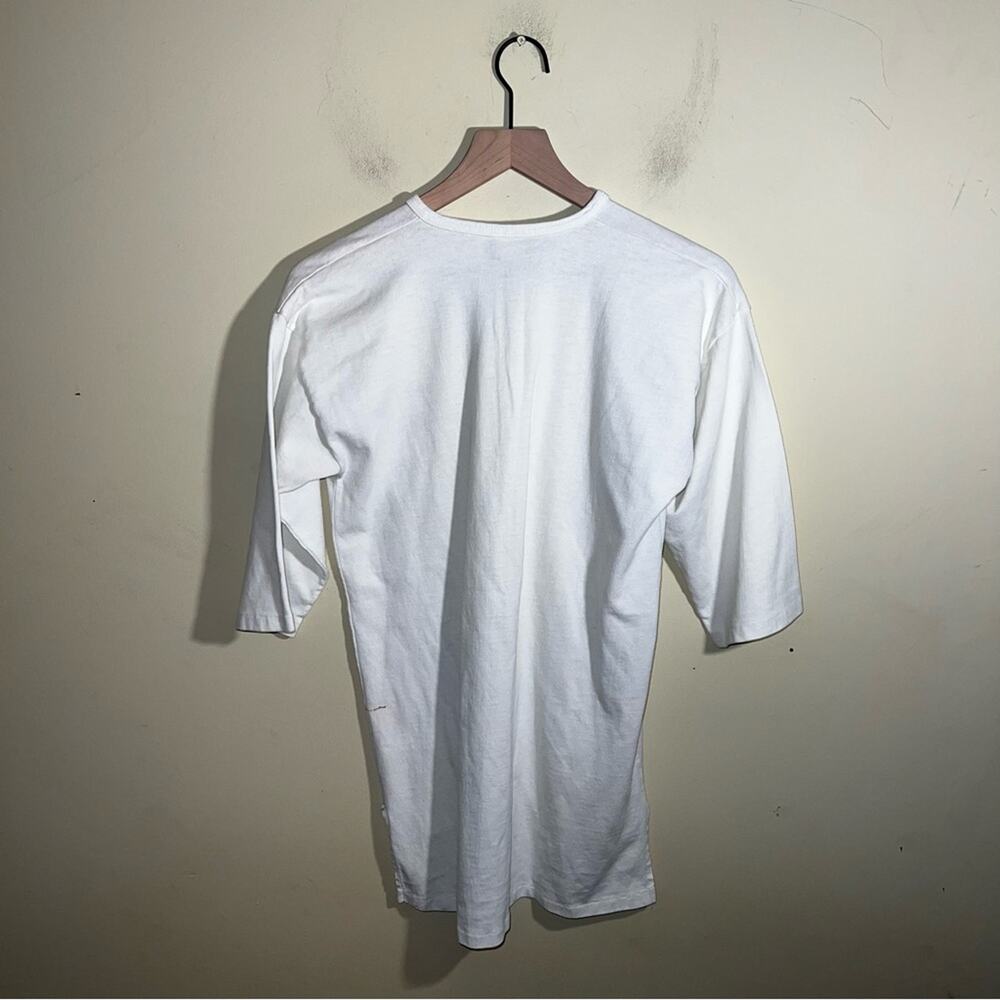 VINTAGE UNIVERSITY OF ARKANSAS collegiate lightweight 3/4 sleeve button up tee M - Picture 3 of 5